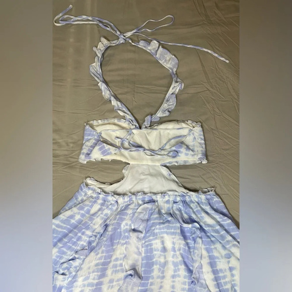 Majorelle Lilliana Mini Dress in Periwinkle Tie Dye Medium Summer Party Boho - Picture 12 of 16